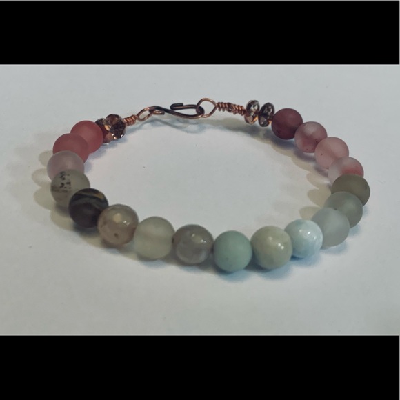 Natural Agate Stone Beads Wire Wrapped New - Picture 2 of 7